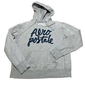 Aeropastale grey hoodie preppy sparkles comfy warm sweatshirt women’s medium